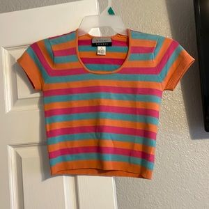 Silk/spandex crop top